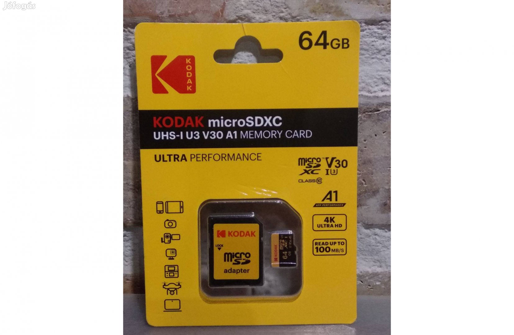 Kodak 64GB micro Sd kártya, Class 10