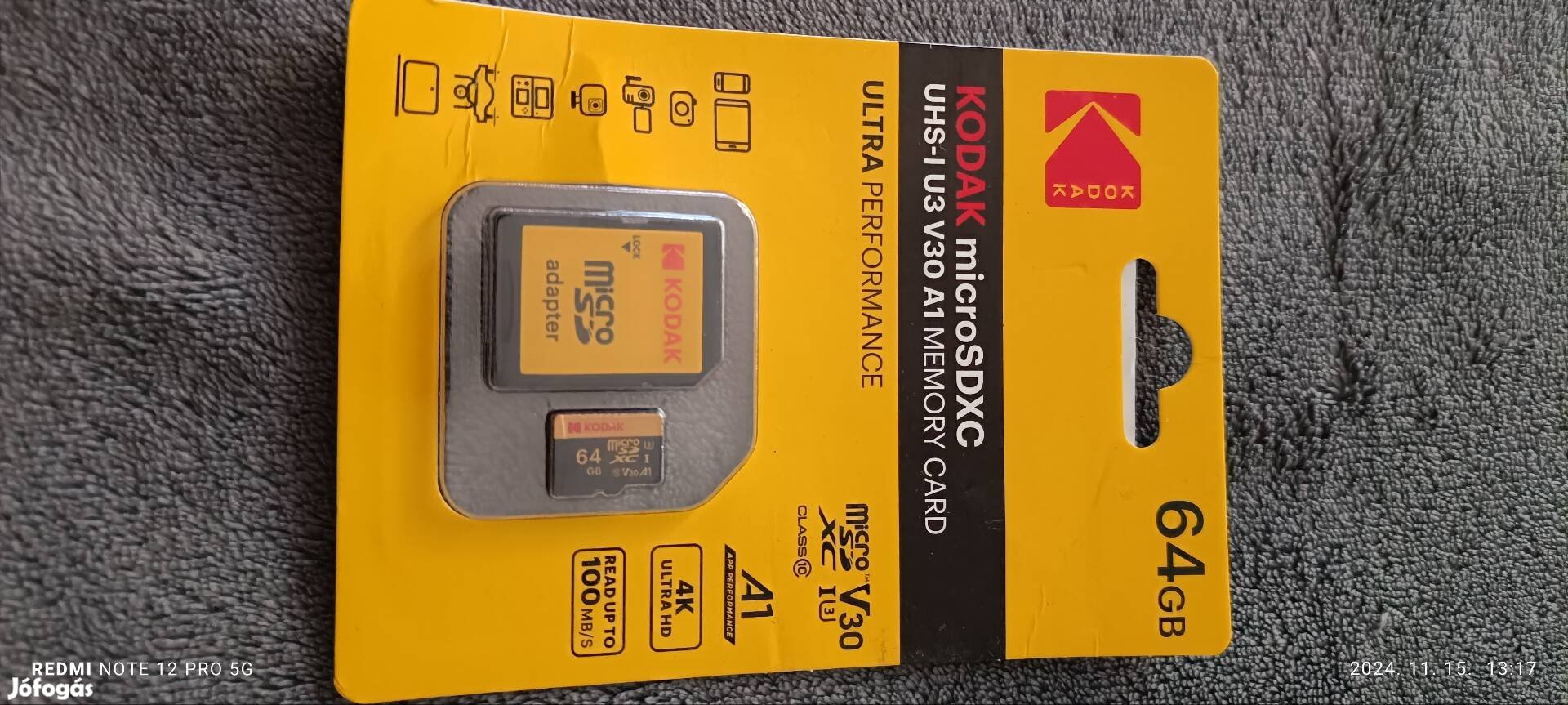 Kodak micro SD kártya.