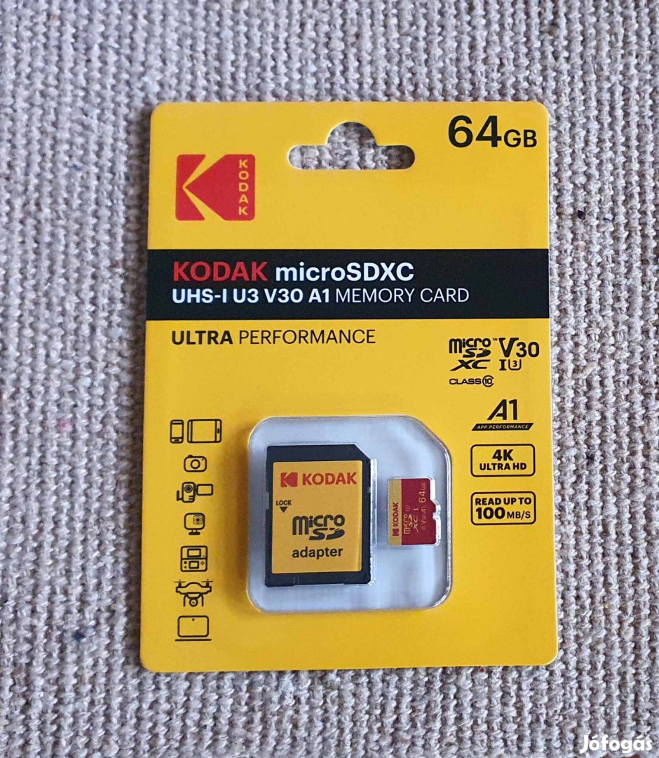 Kodak micro sd kártya, 64 gb új eladó