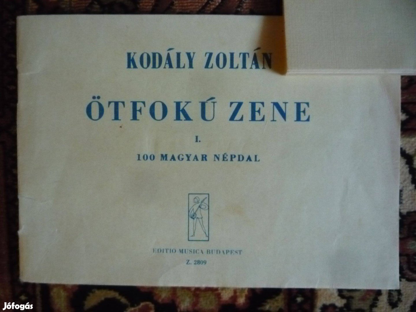 Kodály Zoltán Ötfokú zene I. ének szolfézs 1958