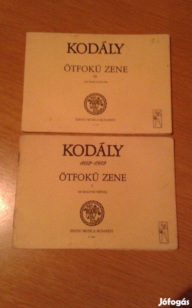 Kodály Zoltán: Ötfokú zene I.szolfézs könyv, tankönyv