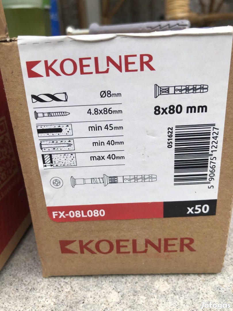 Koelner 8x80 beütős dűbel