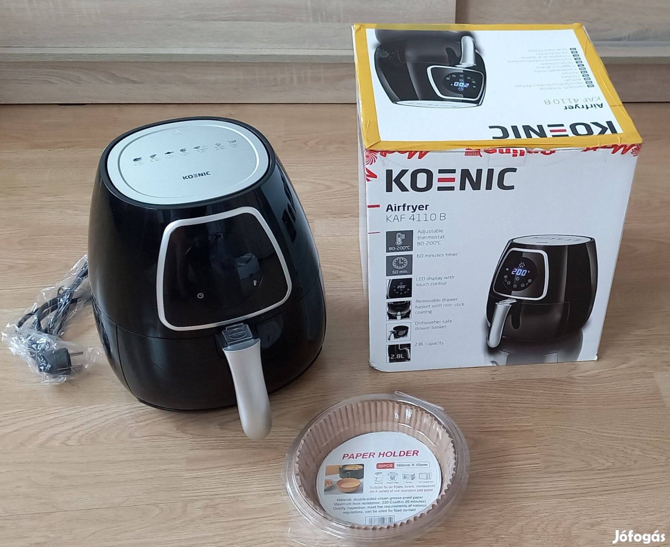 Koenic Airfryer KAF 4110B forró levegős sütő alig használt