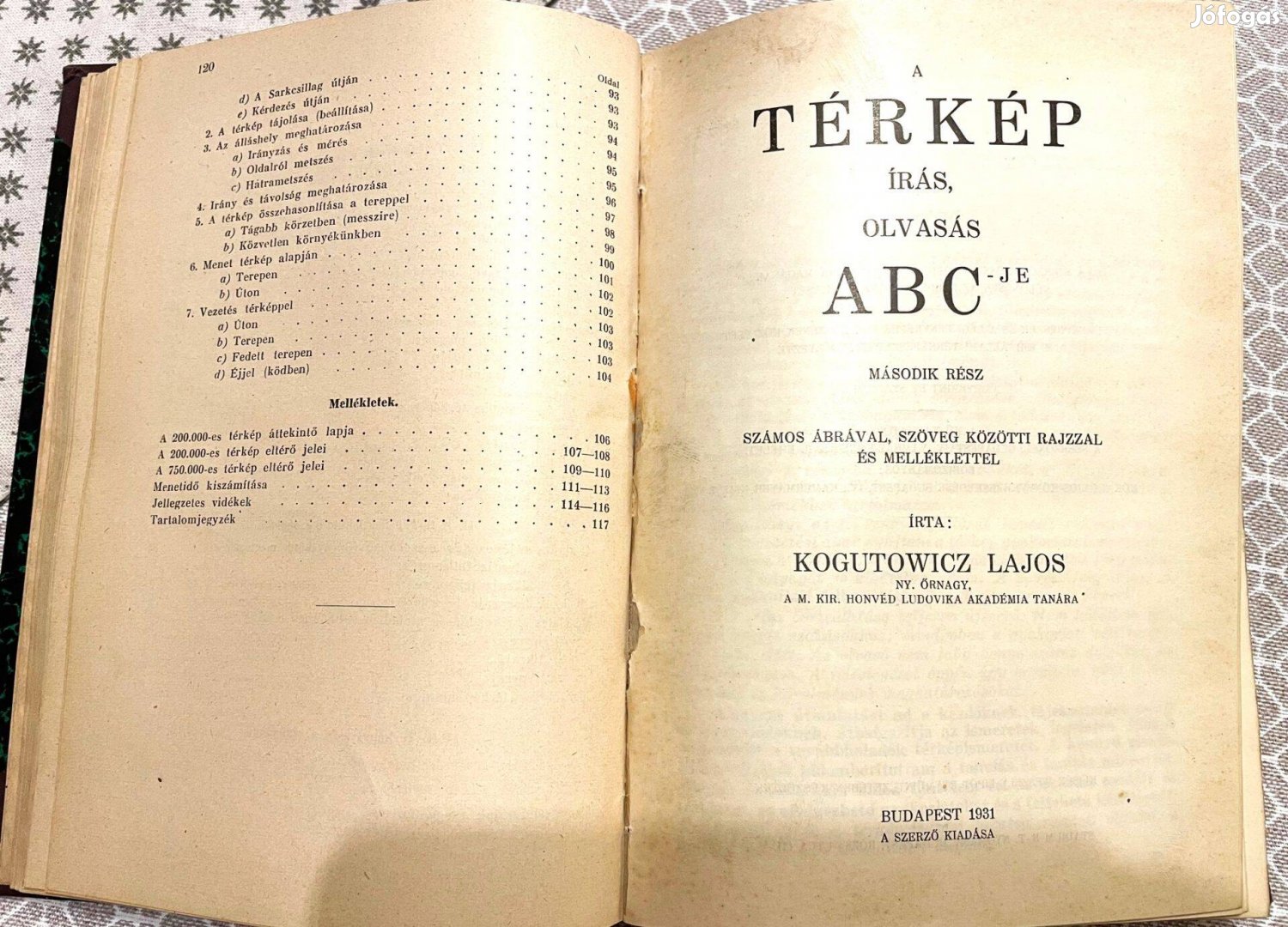 Kogutowicz Lajos: A térkép írás, olvasás ABC-je 1-2. kötet antikvár