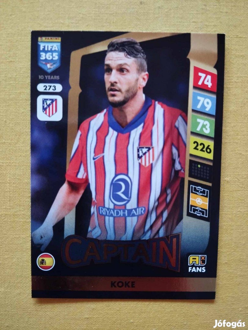 Koke (Atletico Madrid) FIFA 365 2025 Captain focis kártya