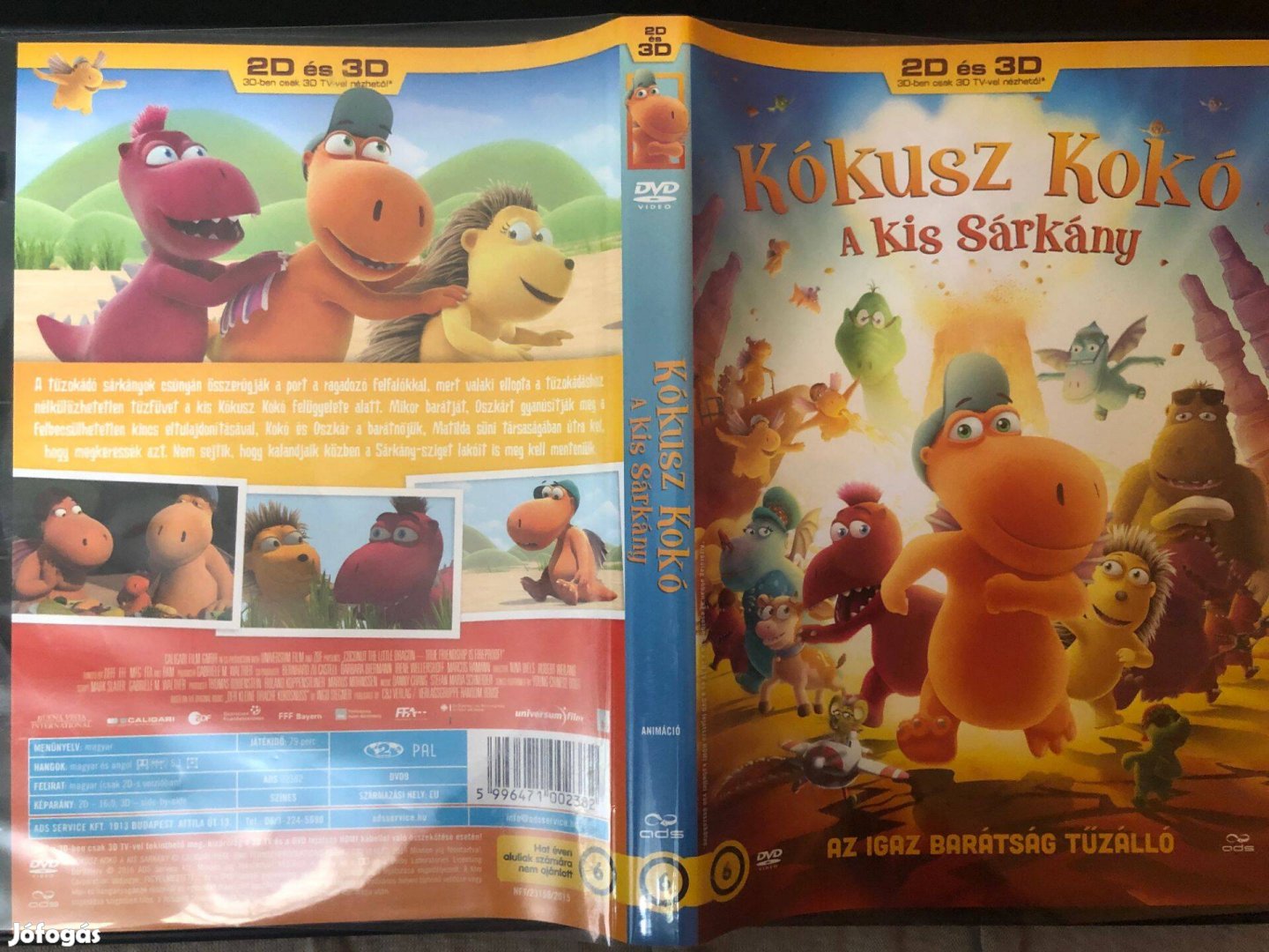 Kókusz Kokó DVD A kis sárkány 2D és 3D (karcmentes, ritkaság)