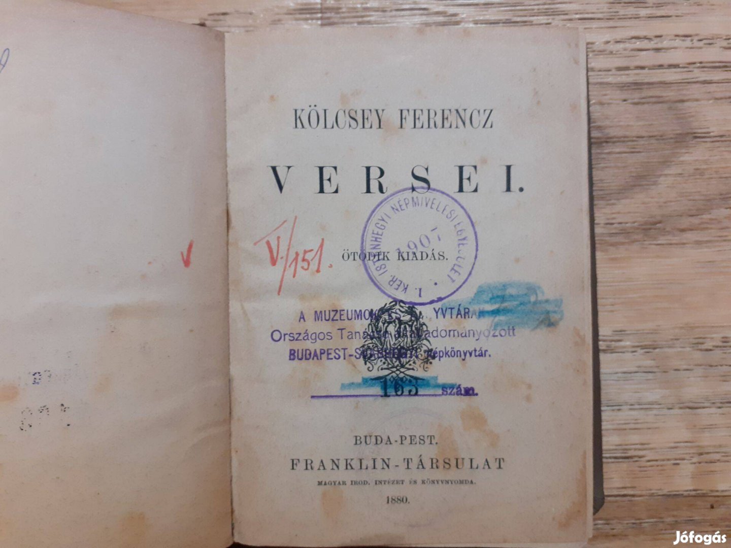 Kölcsey Ferencz versei (1880-as kiadás)