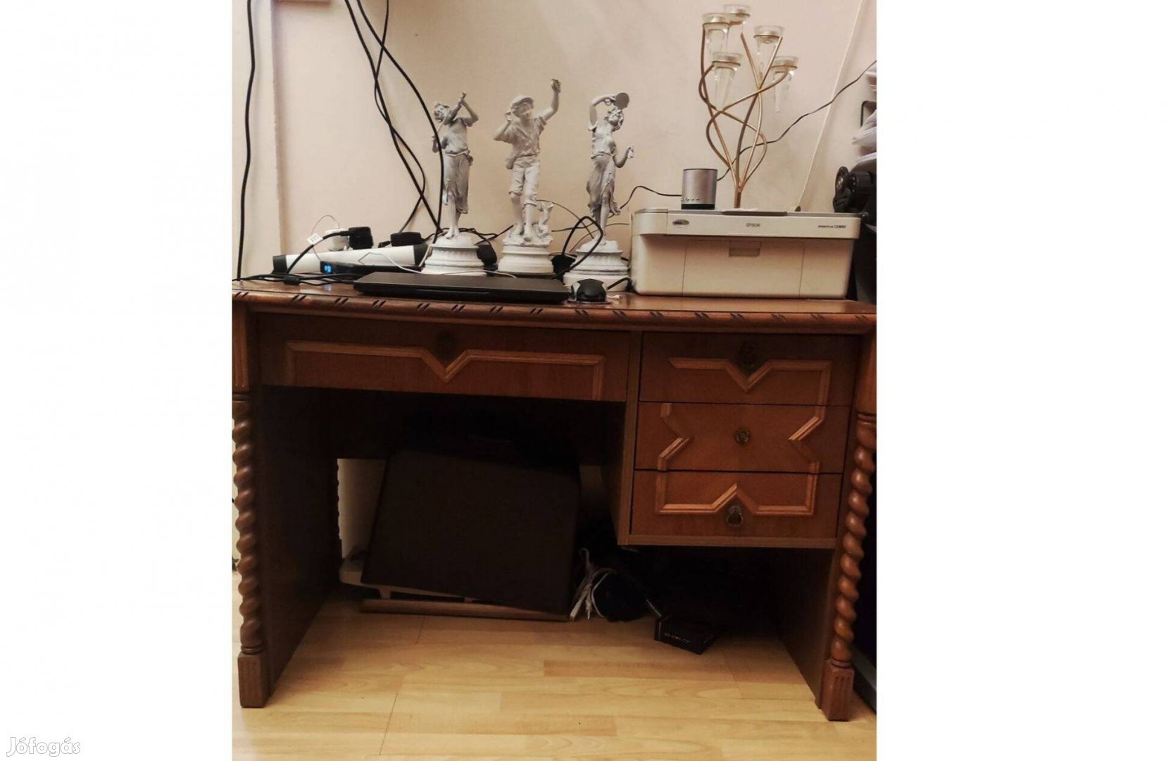 Koloniál fa fiókos íróasztal