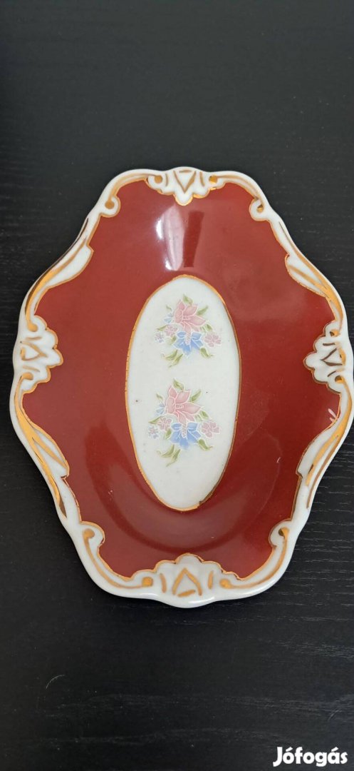 Kolozsvári porcelán dísztál Kézzel festett