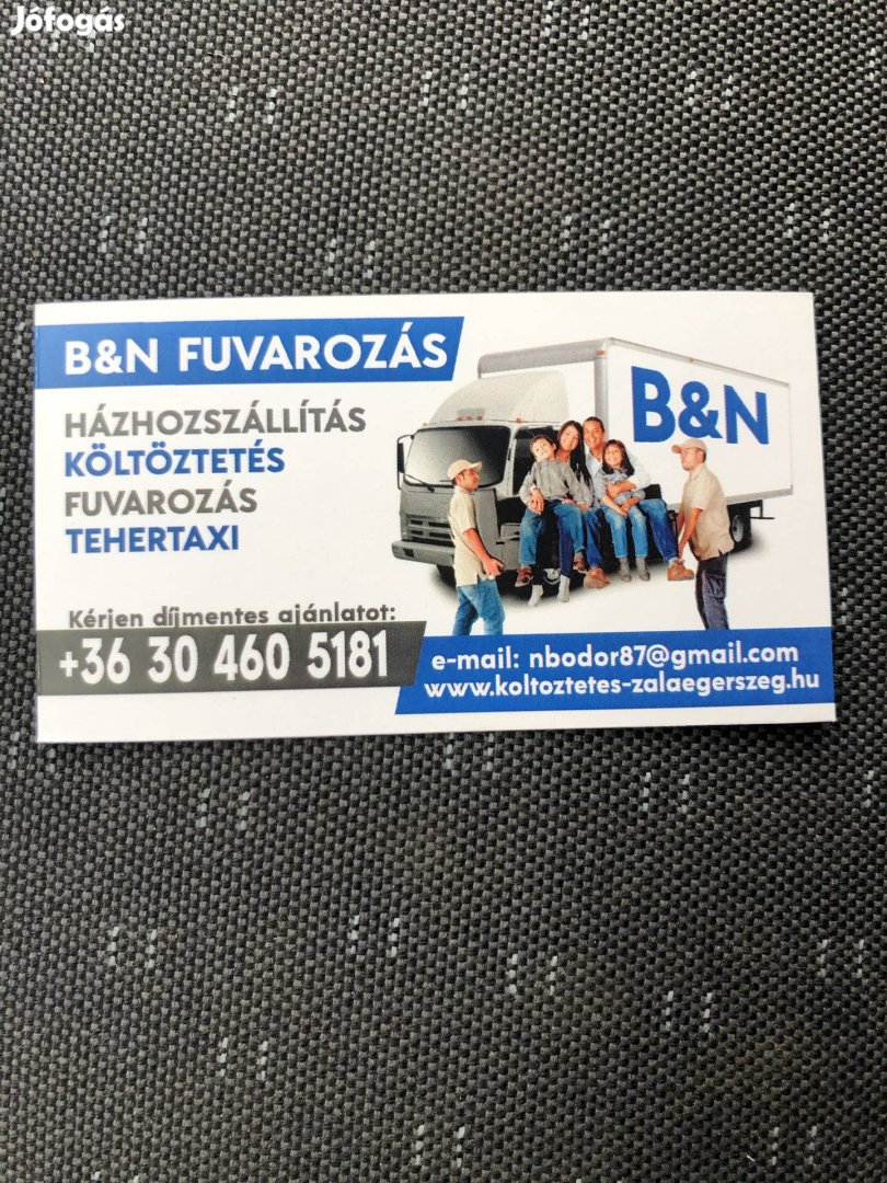 Költöztetés, bútorszállítás, tehertaxi, fuvarozás