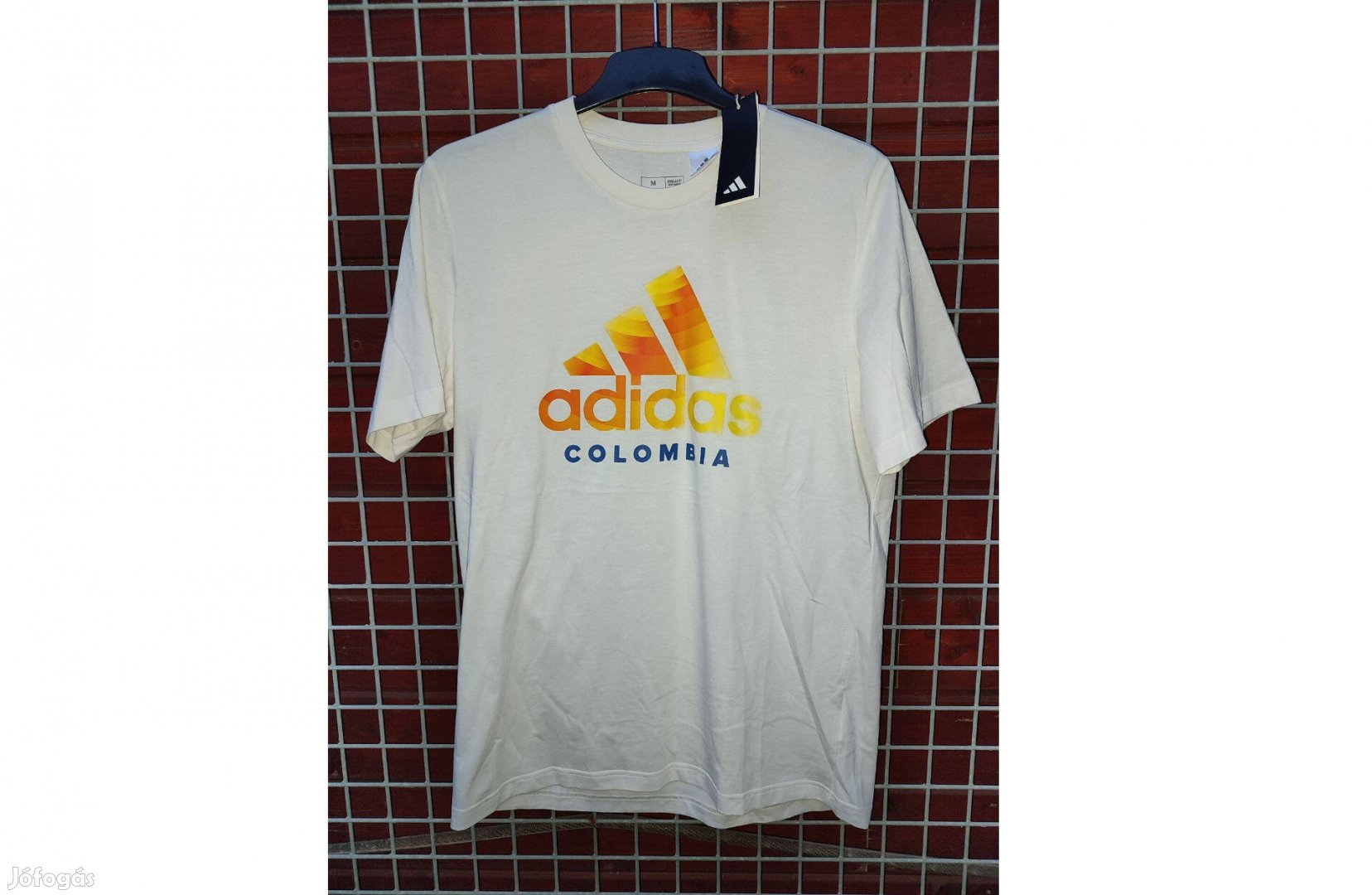 Kolumbia fehér eredeti adidas póló (M)