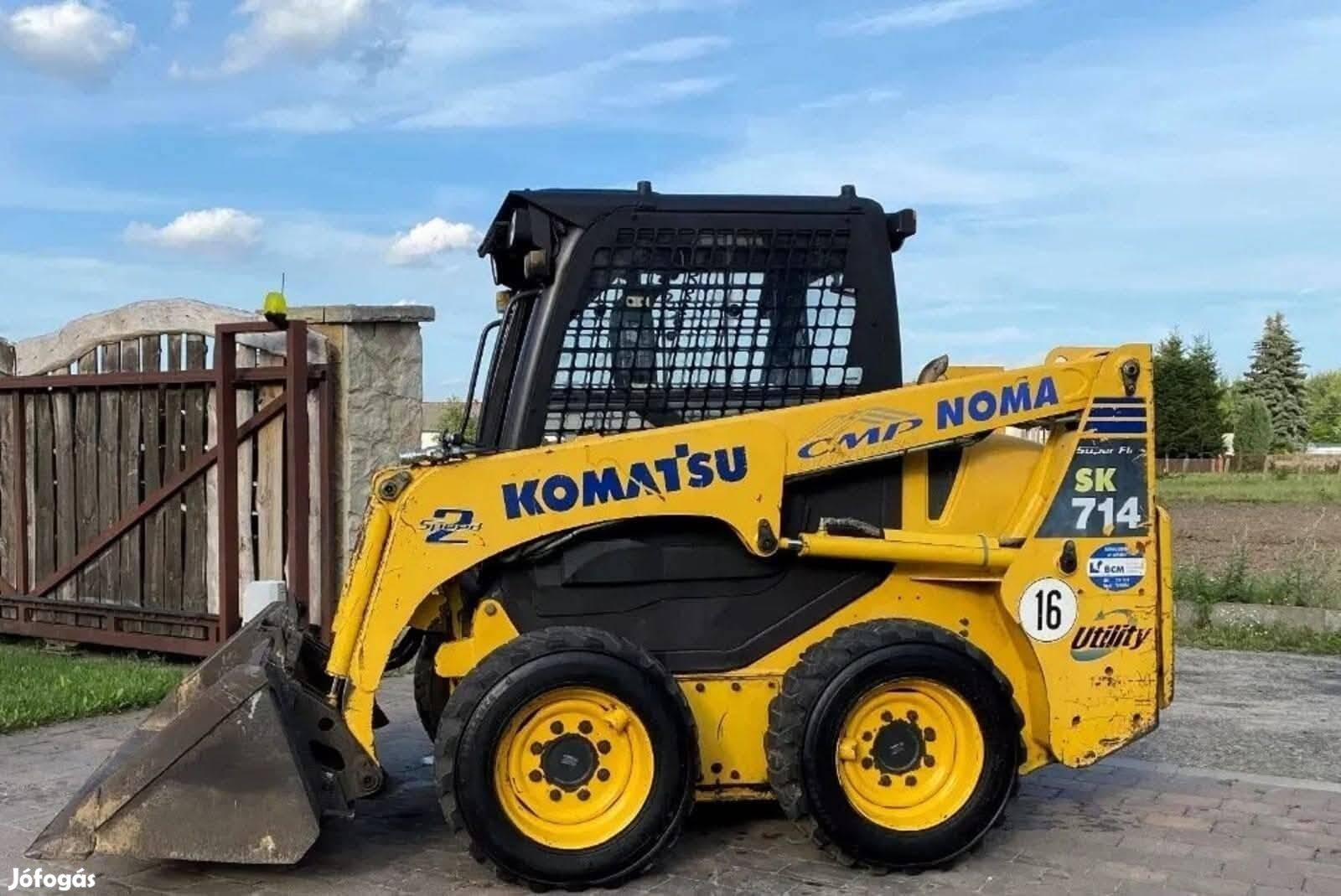 Komatsu sk714 Fűthető fülke, nincs Áfa.