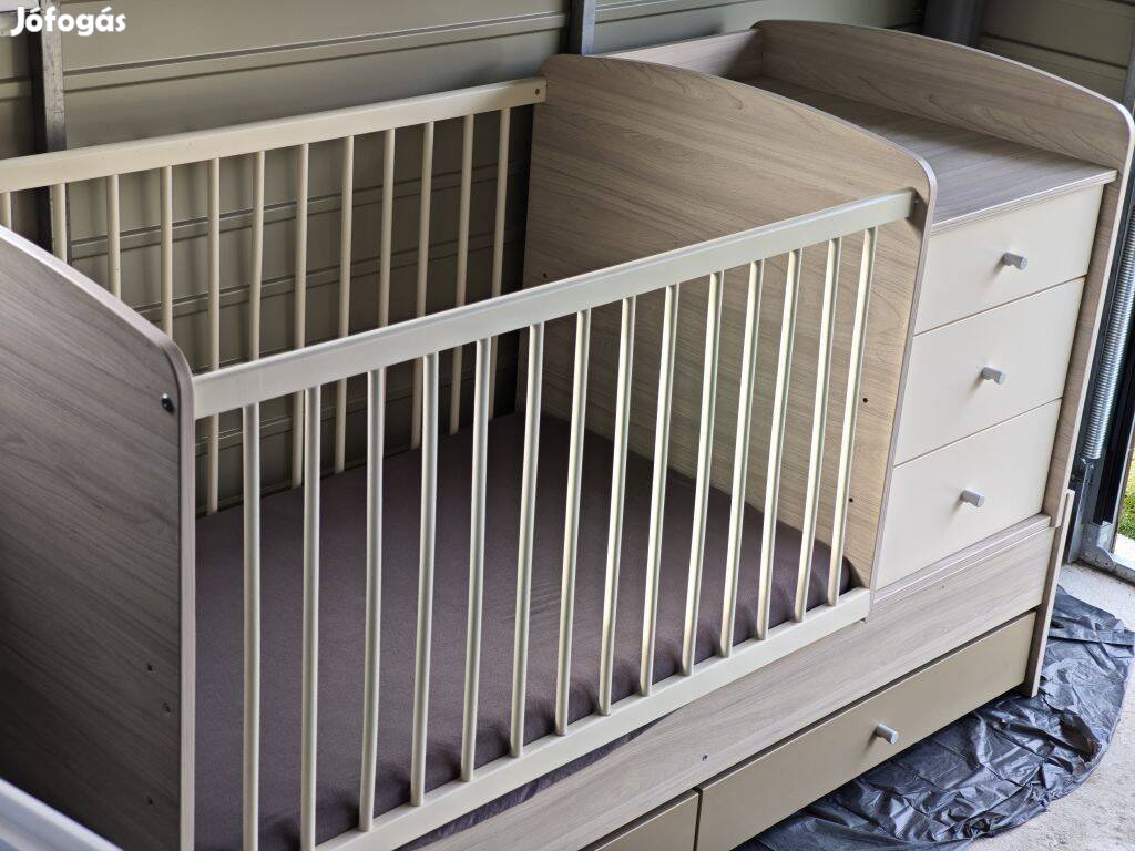 Kombi Kiságy Pelenkázóval Todi Teddy - 70x120 cm