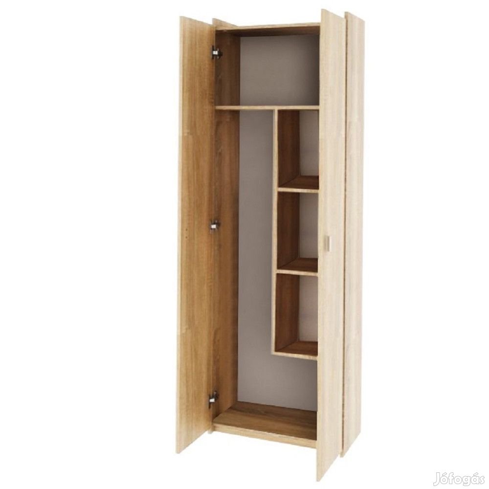 Kombinált szekrény, DTD laminált, sonoma tölgyfa, NATALI TIP 6