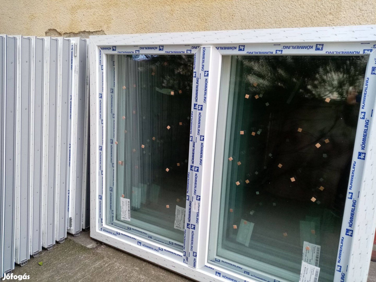 Kömmerling prémium 180*150 műanyag kétszárnyú ablak