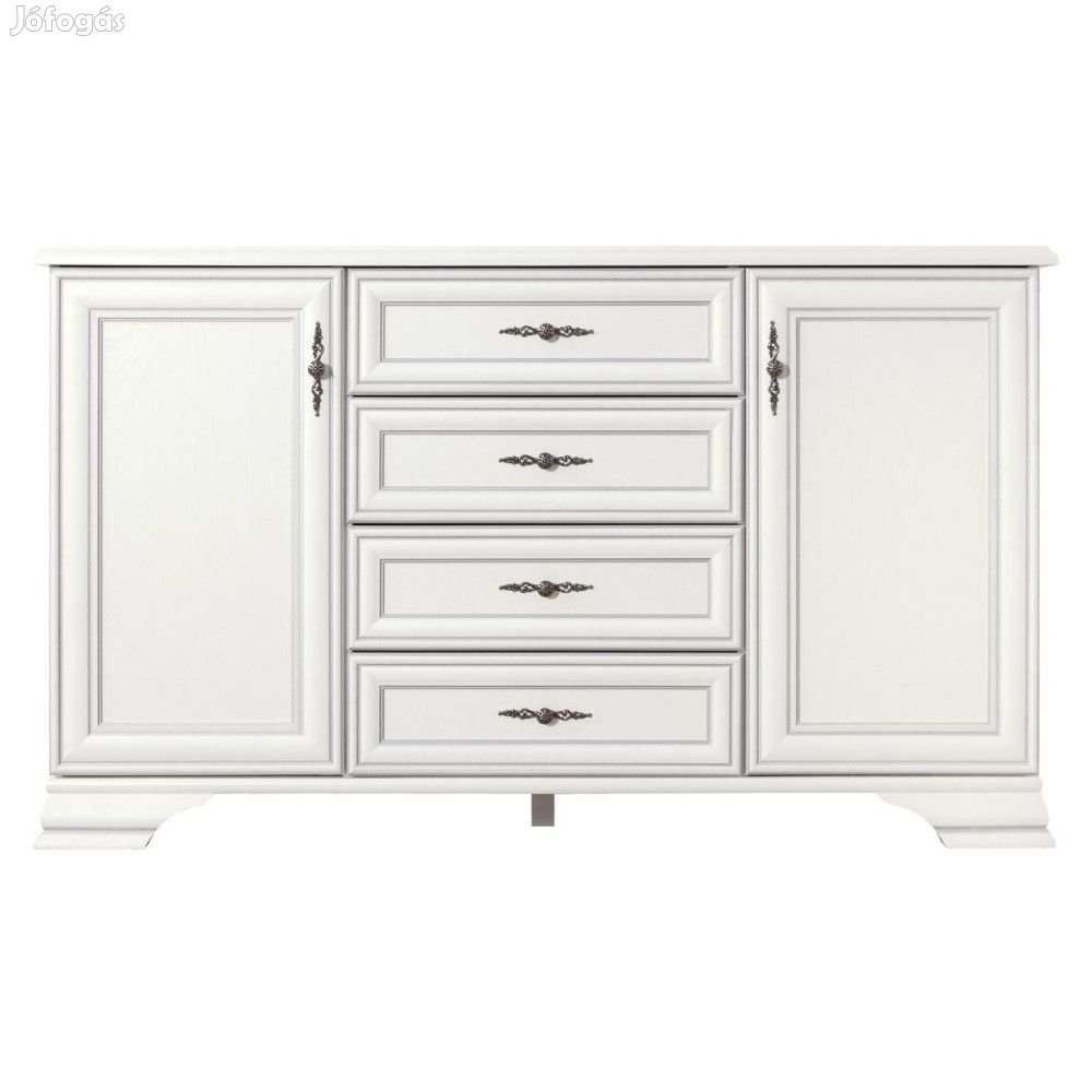 Komód, alpesi fehér, KENTAK KOM2D4S
