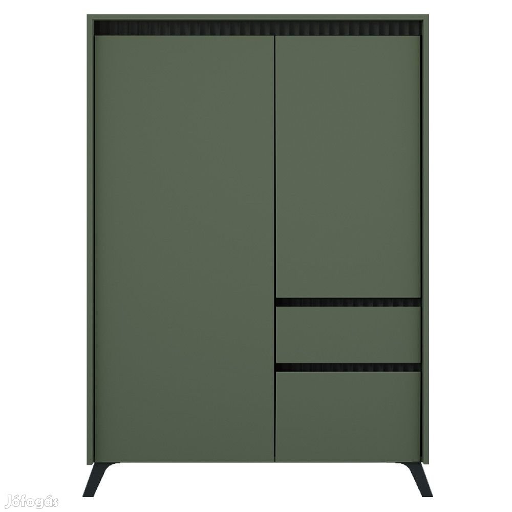 Komód, smoke zöldfekete, LONGY REG2D1S1K
