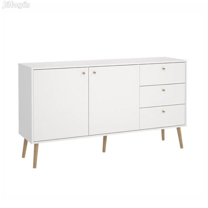 Komód hálószoba nappali bútor 149x82x30cm fehér KT-03