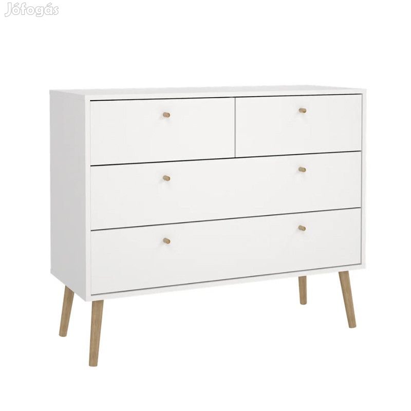 Komód hálószoba nappali bútor 99x82x30cm fehér KT-02
