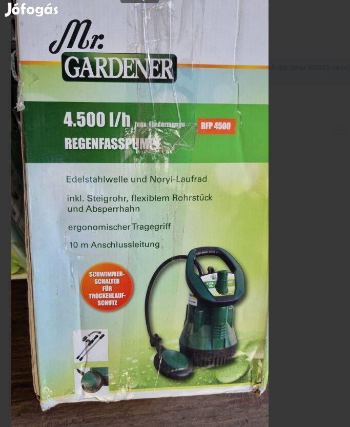 Kompakt merülő tiszta víz szivattyú 350W teljesíténnyel, úszókapcsolóv