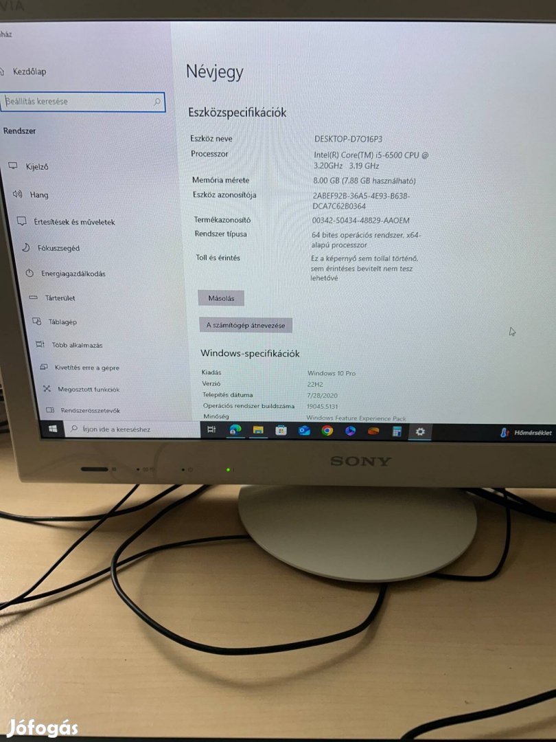 Komplet HP PC ajándék billentyüzettel és egérrel Eladó