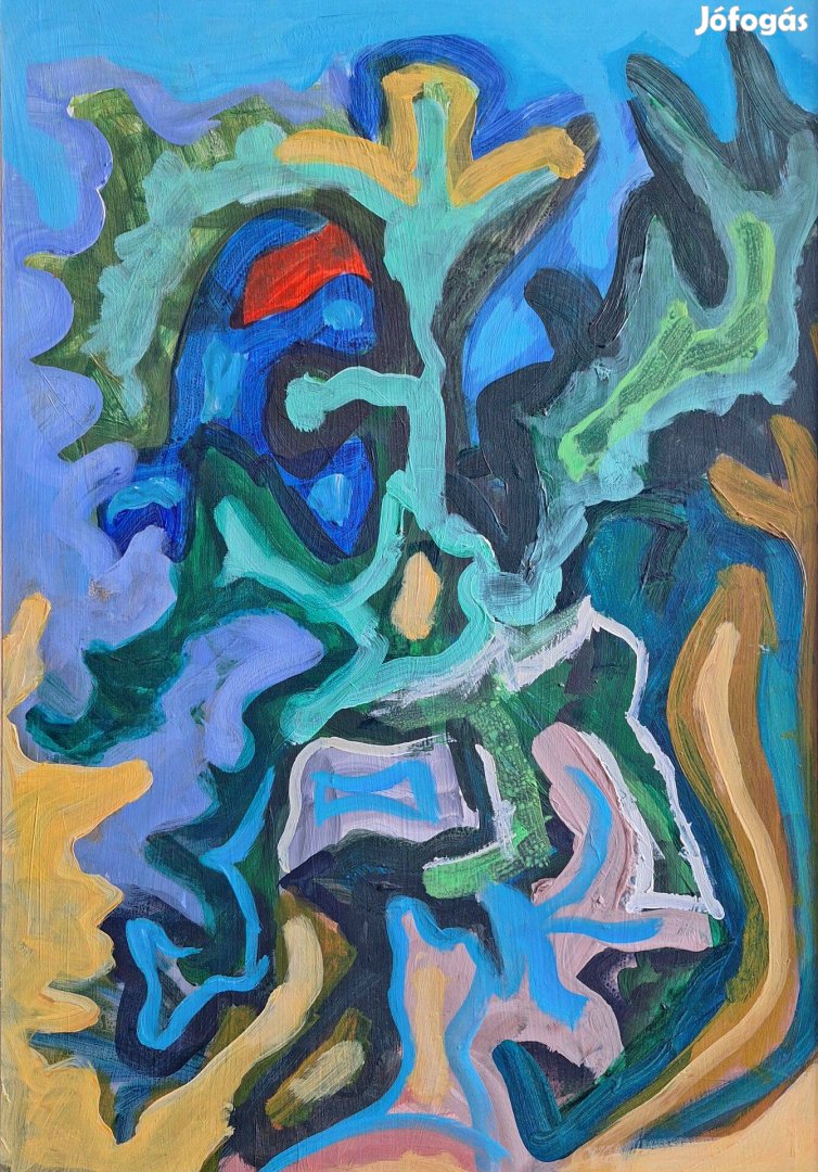 Kompozíció 2007-2020, akril, farost, 7150,5 cm