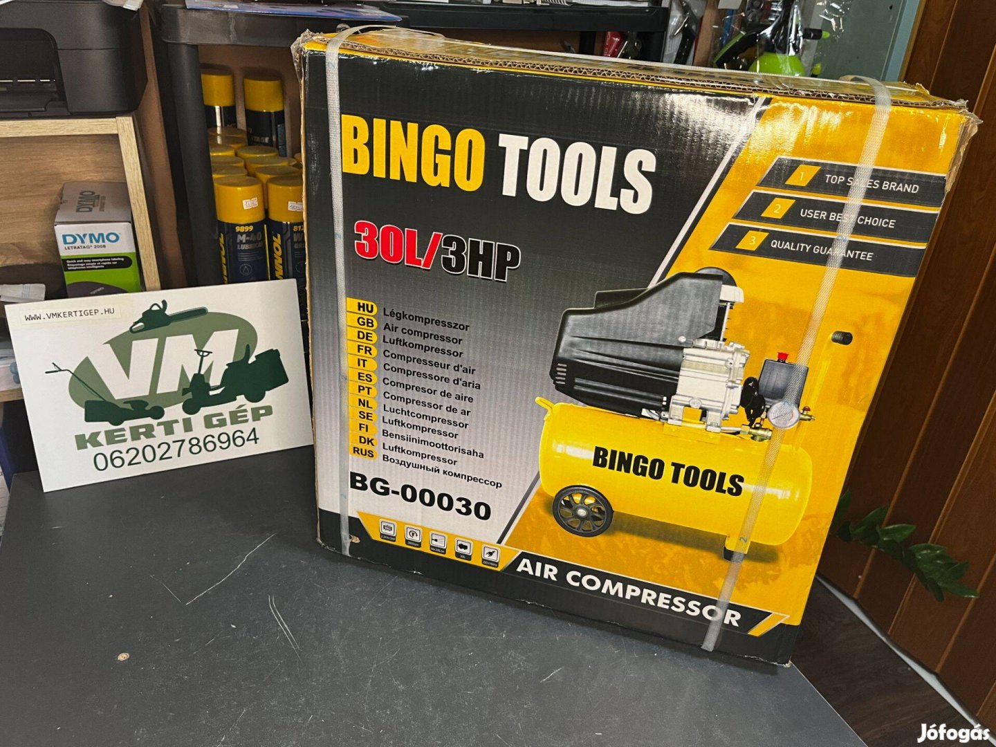 Kompresszor 30L olajos Bingo Tools