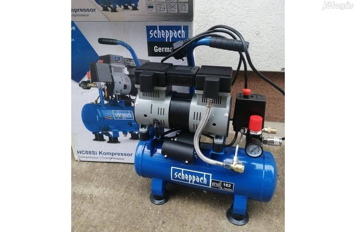 Kompresszor HC08Si Scheppach csendes