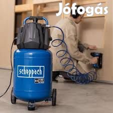 Kompresszor HC35V Scheppach - 1500W | 10 bar | olajmentes és alacsony
