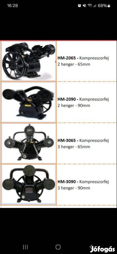 Kompresszor fejegység
