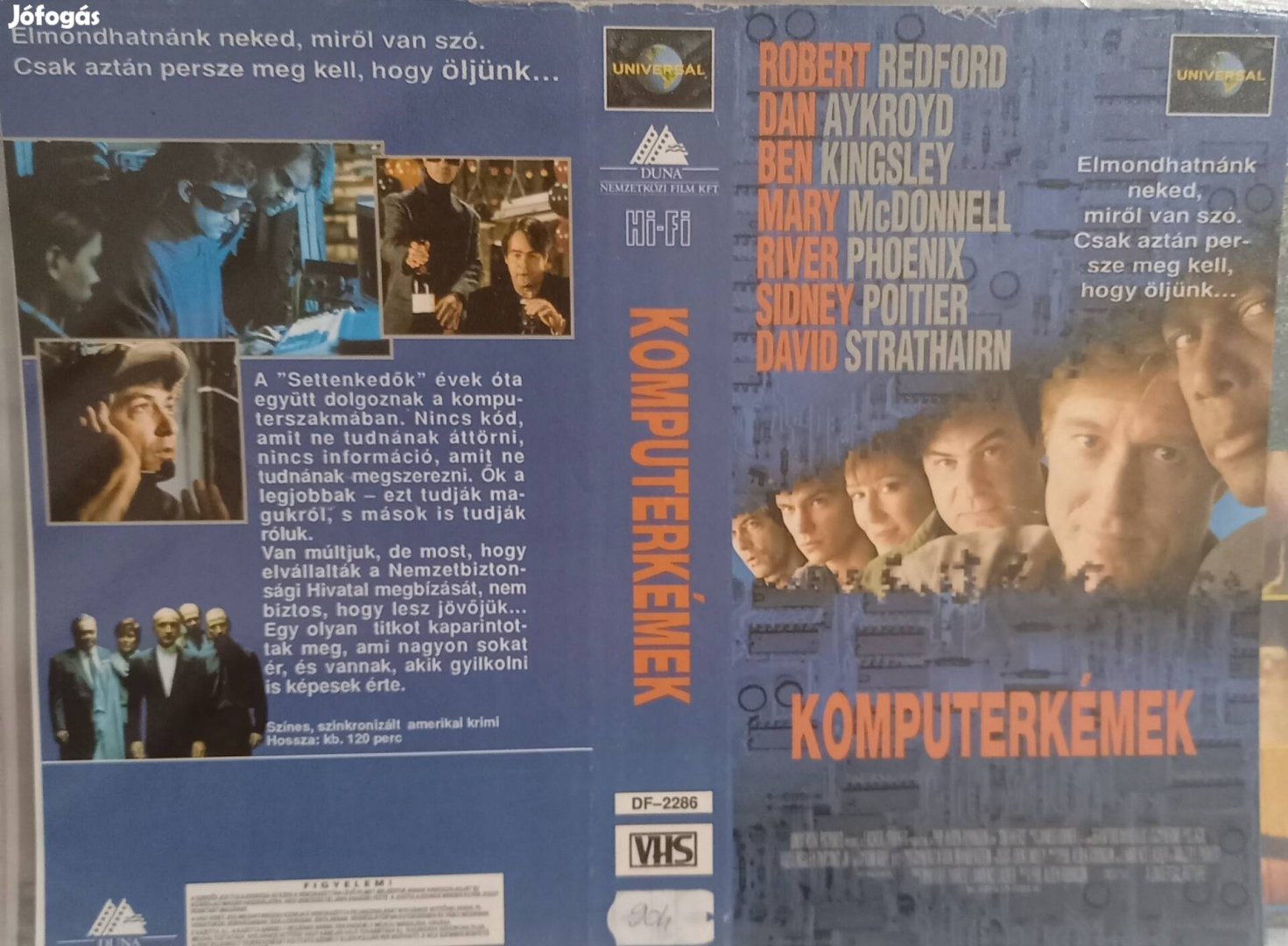 Komputerkémek - akció vhs- Robert Redford