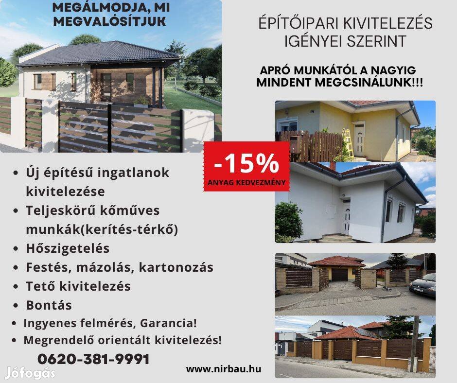 Kőműves munkák kivitelezés - ingatlan kivitelezés, felújítás