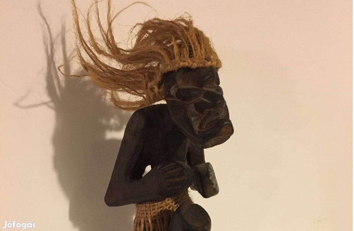 Konga dobos fa szobor (kb.22 cm)