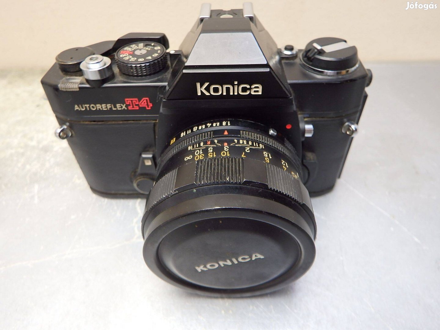 Konica Autoreflex T4 Régi Fényképezőgép Retro Hexanon AR 52 MM Objektí