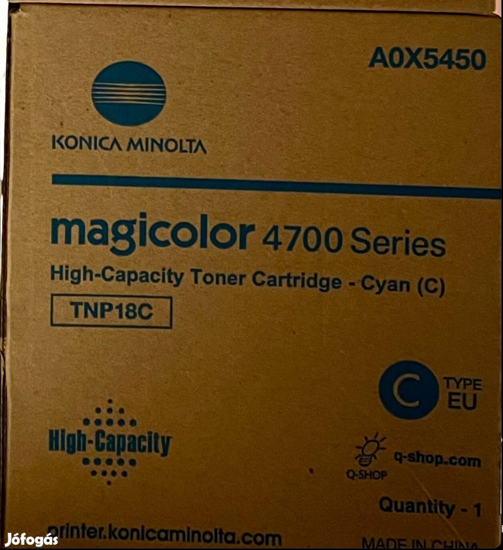 Konica Minolta 4700 Series TNP-18 (A0X5450) - toner, cyan (azúrkék)