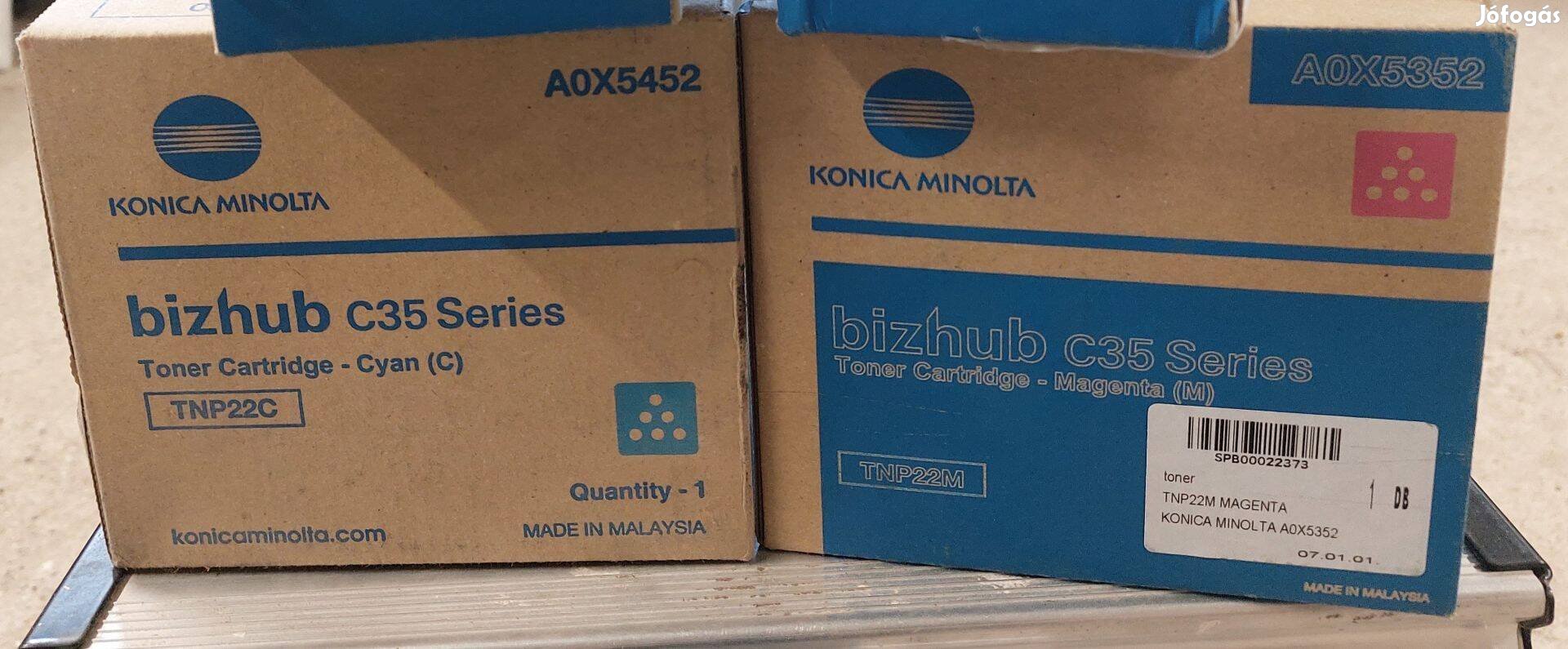 Konica Minolta TNP22M, 22C, eredeti tonerek