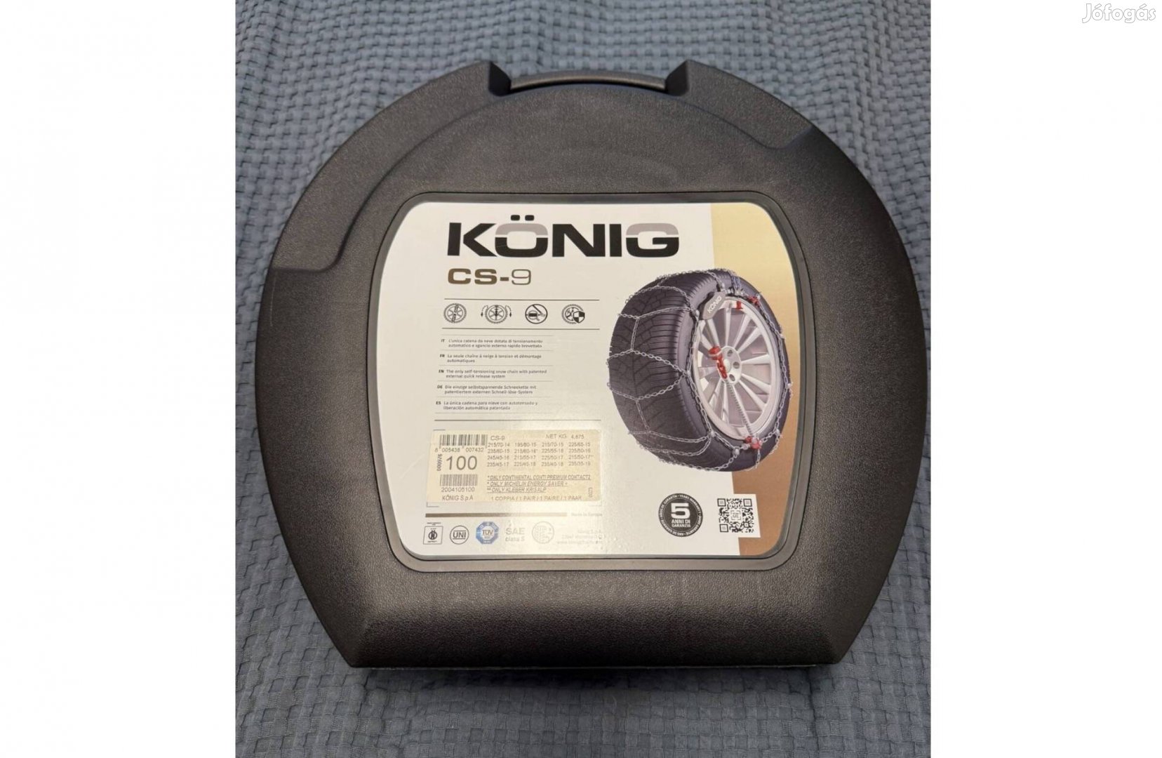 König CS-9 hólánc méret 100 új, sosem használt, teljes szett