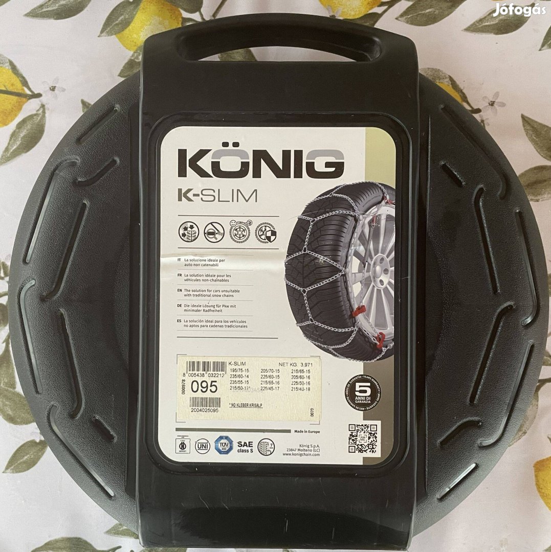 König K-Slim 095 új, nem használt hólánc