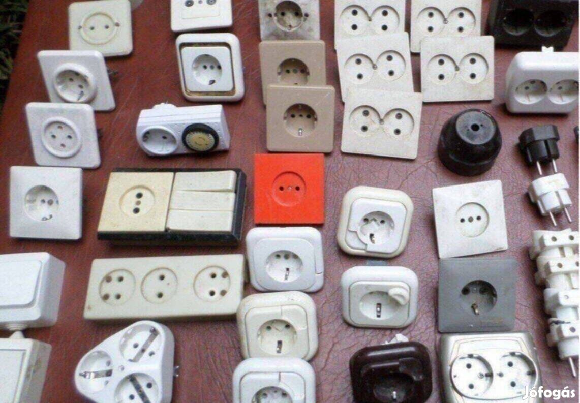 Konnektor villanykapcsoló gyűjtemény retro