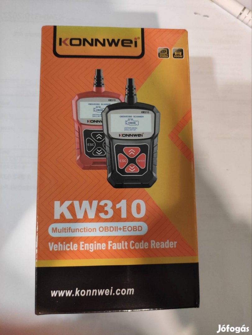Konnwei KW310 OBD2 autódiagnosztikai hibakódolvasó és törlő új