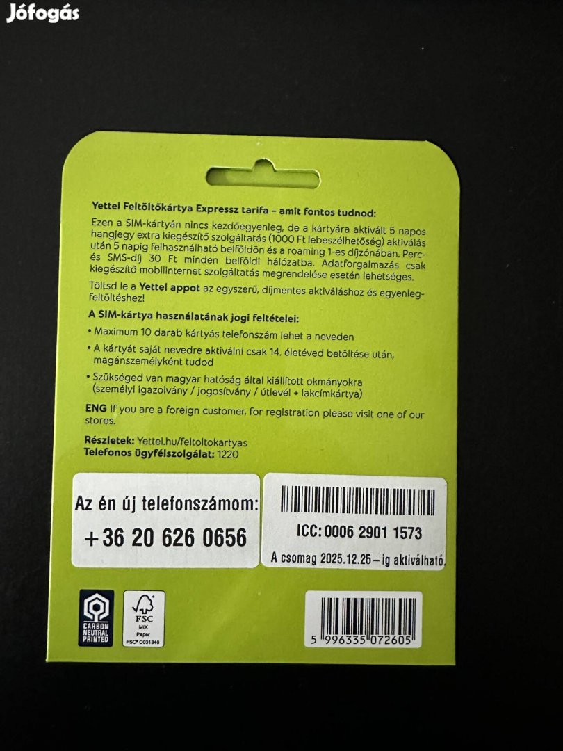 Könnyen megjegyezhető vip telefonszám : +3620 626 0 656