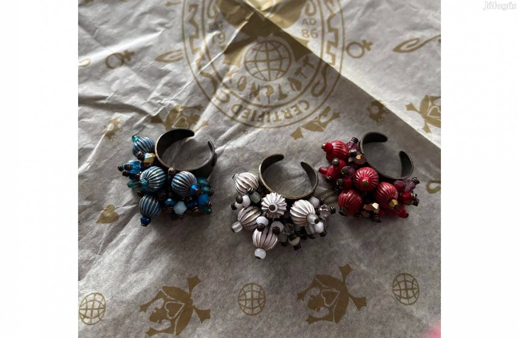 Konplott gyöngyös gyűrűk állítható méretű gyűrűk