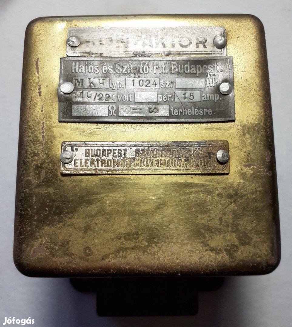 Kontaktor ( 1930-as évekből )