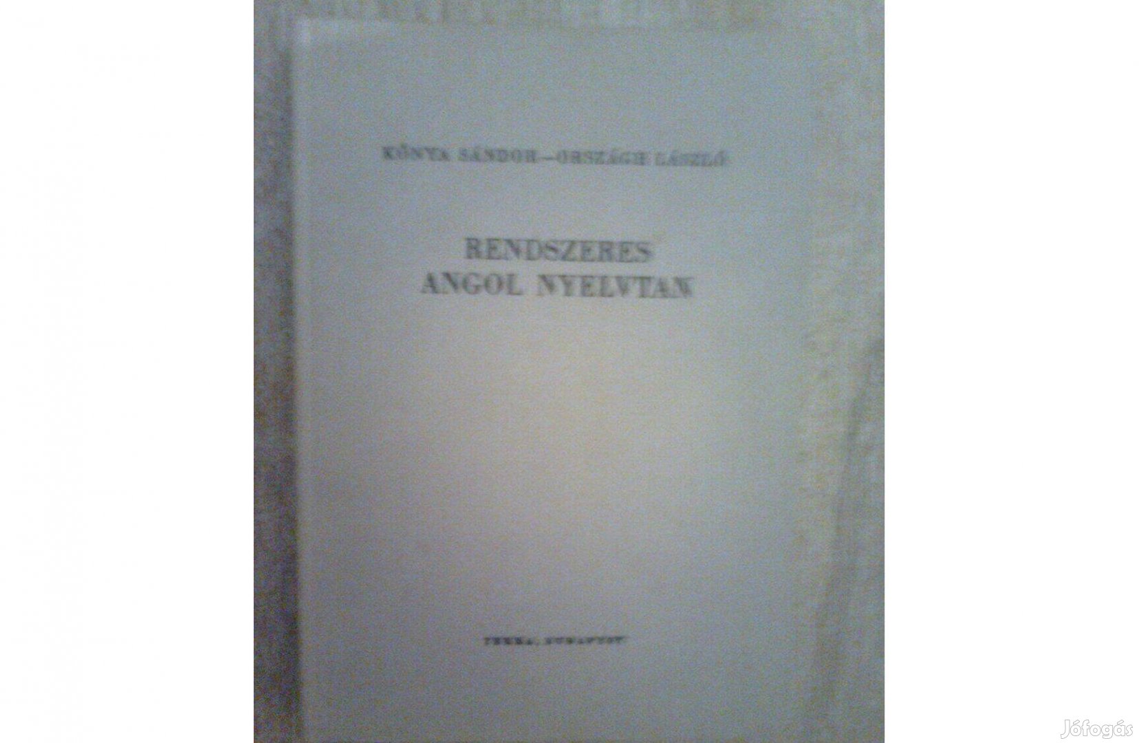 Kónya Sándor Rendszeres angol nyelvtan