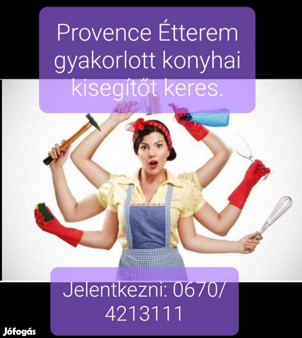 Konyhai kisegítő a Provence Étterembe