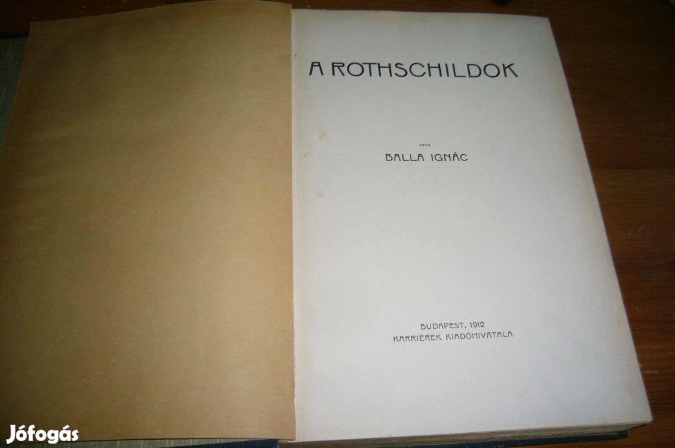 Könyv, régi, Rothschildok,