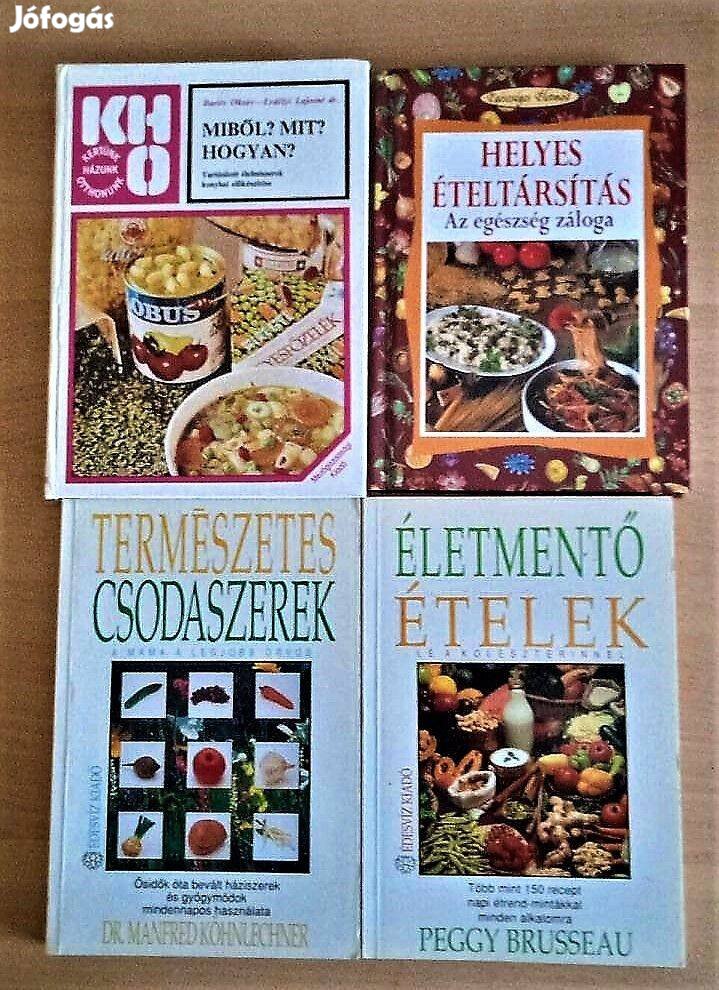 Könyvcsomag étkezés témában, 4 db