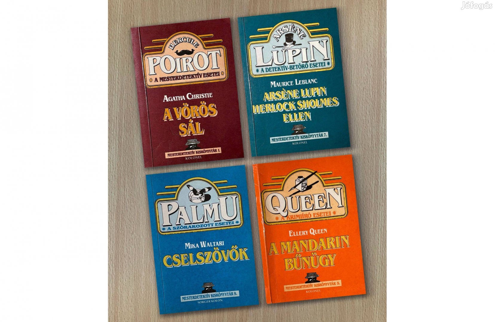 Könyvek a Mesterdetektív kiskönyvtárból: Poirot, Lupin, Palmu, Queen