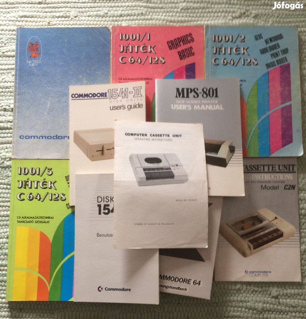 Könyvgyűjtemény Commodore 64 számítógéphez