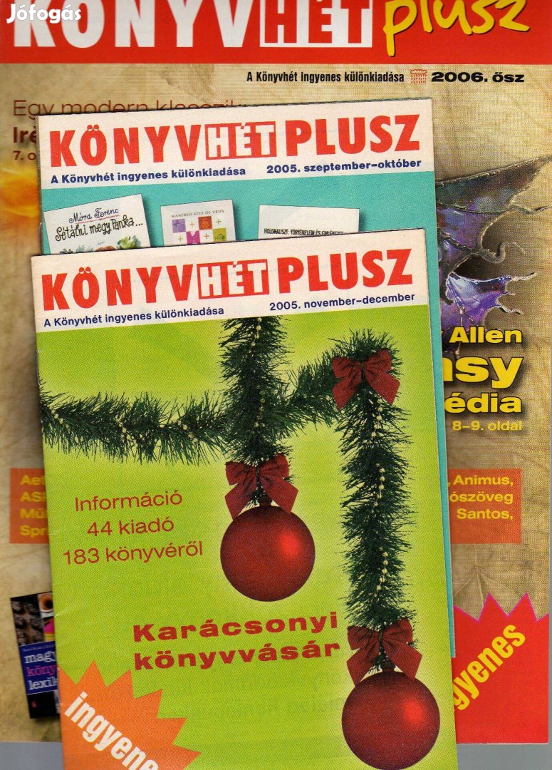 Könyvhét Plusz Magazin 5 darab - új állapotú